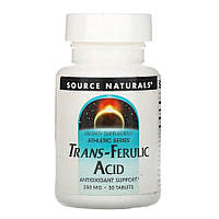 Натуральная добавка Source Naturals Trans-Ferulic Acid 250 mg, 30 таблеток