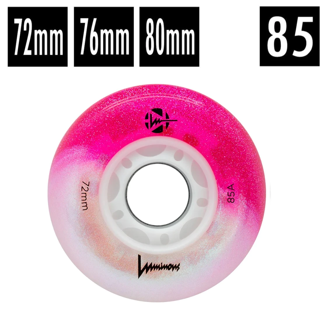 Колеса світяшки для роликів FRskates Luminous Cotton Candy (4 шт)