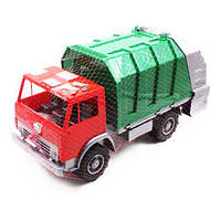 Пластиковый мусоровоз, красный - Транспортная игрушка мусоровоз