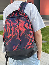 Рюкзак із принтом вогонь School класичної форми з великою кількістю відділень на 30л, фото 3