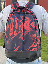 Рюкзак із принтом вогонь School класичної форми з великою кількістю відділень на 30л, фото 2