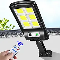 Уличный фонарь на солнечной батарее Solar Light BL BK120-6COB / Фонарь на столб с пультом ДУ