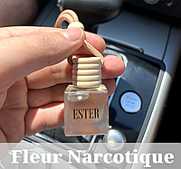 Автомобильный ароматизатор в машину Fleur Narcotique, Подвесной автопарфюм с запахом женских духов Флёр 8 мл