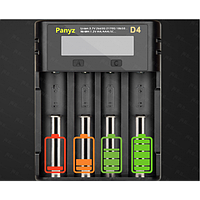 Зарядное устройство универсальное , 4 канала,LCD дисплей, поддерживает Li-ion, Ni-MH и Ni-Cd AA (R6), ААA