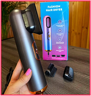 Фен для укладки сушки волос с насадками Fashion Hair Dryer дорожный компактный маленький фен 3 режима нагрева