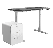 Стіл з електричним регулюванням висоти Loctek ET223(IB) Silver Grey