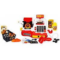 Игровой набор Кассовый аппарат 35535AB с продуктами (Красный)