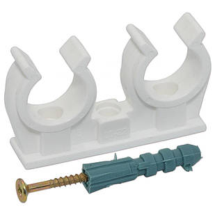 Кліпса підвійна із забивним шурупом Capricorn 10 мм