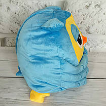 М'яка іграшка з пледом усередині Сова, синя, фото 3