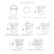 Портативна ультразвукова міні пральна машинка Turbine Wash 523-1 від USB юсб та повербанка, фото 10