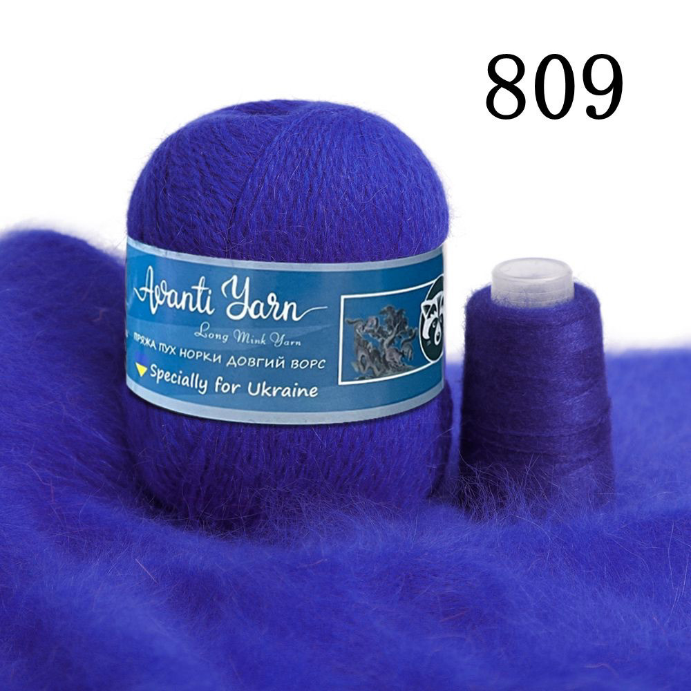 Пух норки 809 кобальтовий, фото 1
