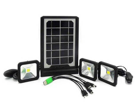 Зарядна станція CCLAMP Cl-06A Solar PowerBank три світильники повербанк сонячна панель, фото 1