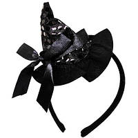 Обруч "Шляпка" черная - маски на хеллоуин