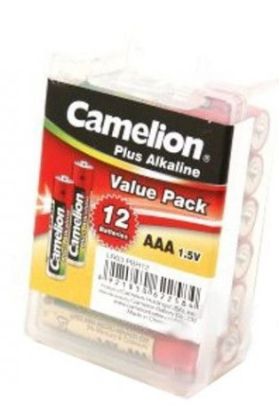 Батарейка CAMELION Plus Alcaline AAA/LR03 (12шт) - фото 1 - id-p348073681