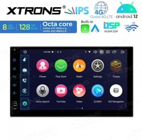 СТОК XTRONS TIX725L Автомобільне радіо 2 DIN GPS ANDROID 12 WiFi 4G CARPLAY DSP 8 ГБ магнітола автомагнітола, фото 1