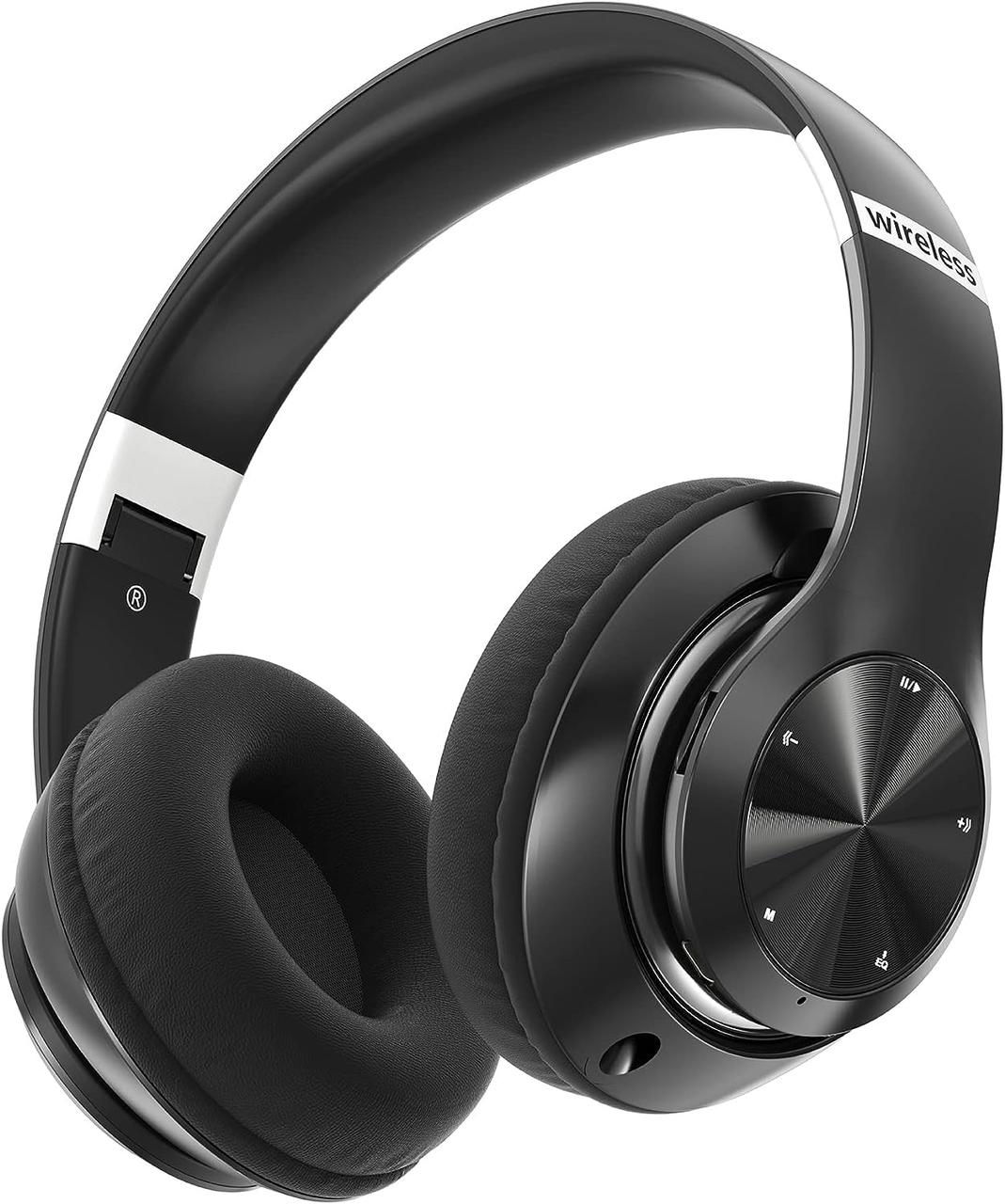 Навушники 9S Bluetooth, складні бездротові навушники Hi-Fi, [60 годин роботи] Бездротові навушники Bluetooth з вбудованим мікрофон, фото 1