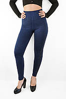 Лосини жіночі теплі на хутрі L-3XL Легінси під джинс зимовий Синій колір One size