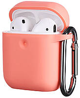 Чохол для навушників apple AirPods з карабіном, рожевий (3.0mm) Чохли для airpods