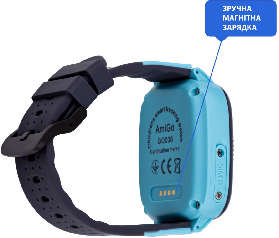 СМАРТ-ЧАСЫ ДЛЯ ДЕТЕЙ AMIGO GO008 MILKY GPS WIFI BLUE - фото 3 - id-p1978066191