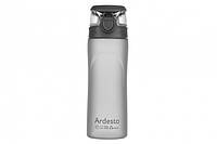 Пластиковая бутылка для воды ARDESTO 600 мл, серая, Спортивная бутылка для воды, Фитнес-бутылки