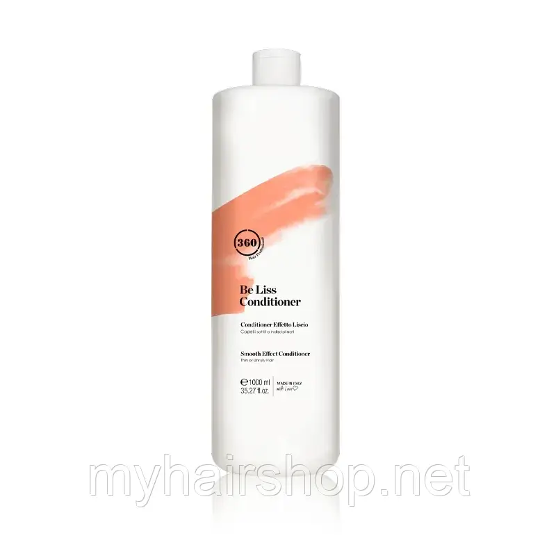 Кондиціонер з ефектом розгладження для тонкого або неслухняного волосся 360 Be Liss 1000 мл, фото 1