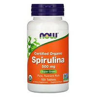 Спирулина органическая Now Foods (Spirulina Organic) 500 мг 100 таблеток