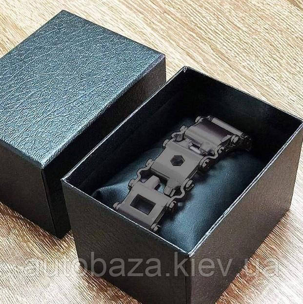 Мужской браслет мультитул нержавеющая сталь 29в1 в подарочной коробке, Браслет походный для выживания 29 в 1 - фото 2 - id-p1977821557