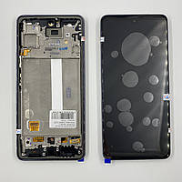 Дисплей Samsung A53 5G 2022/A536, черный, с тачскрином, с рамой, OLED (small size lcd)