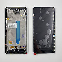Дисплей Samsung A53 5G 2022/A536, черный, с тачскрином, с рамой, OLED (original size lcd)