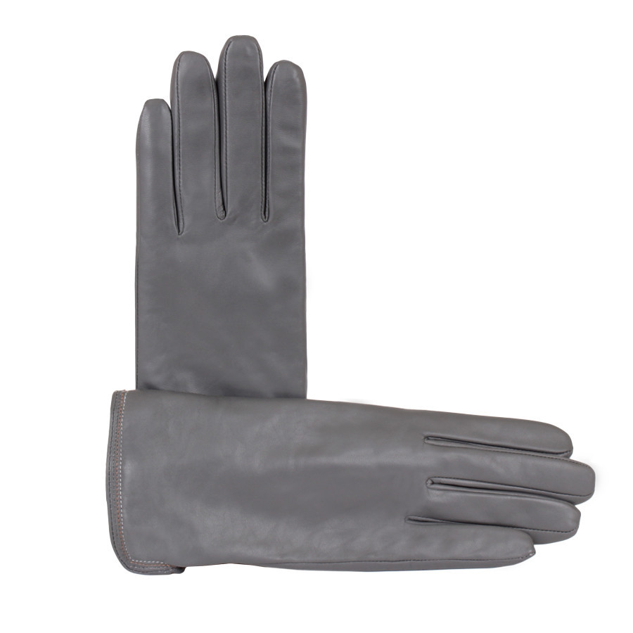 Рукавички шкіряні жіночі 2532-grey