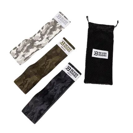 Набір резинок для тренування Better Bodies Glute Force 3 кольори Camo Combo, фото 1
