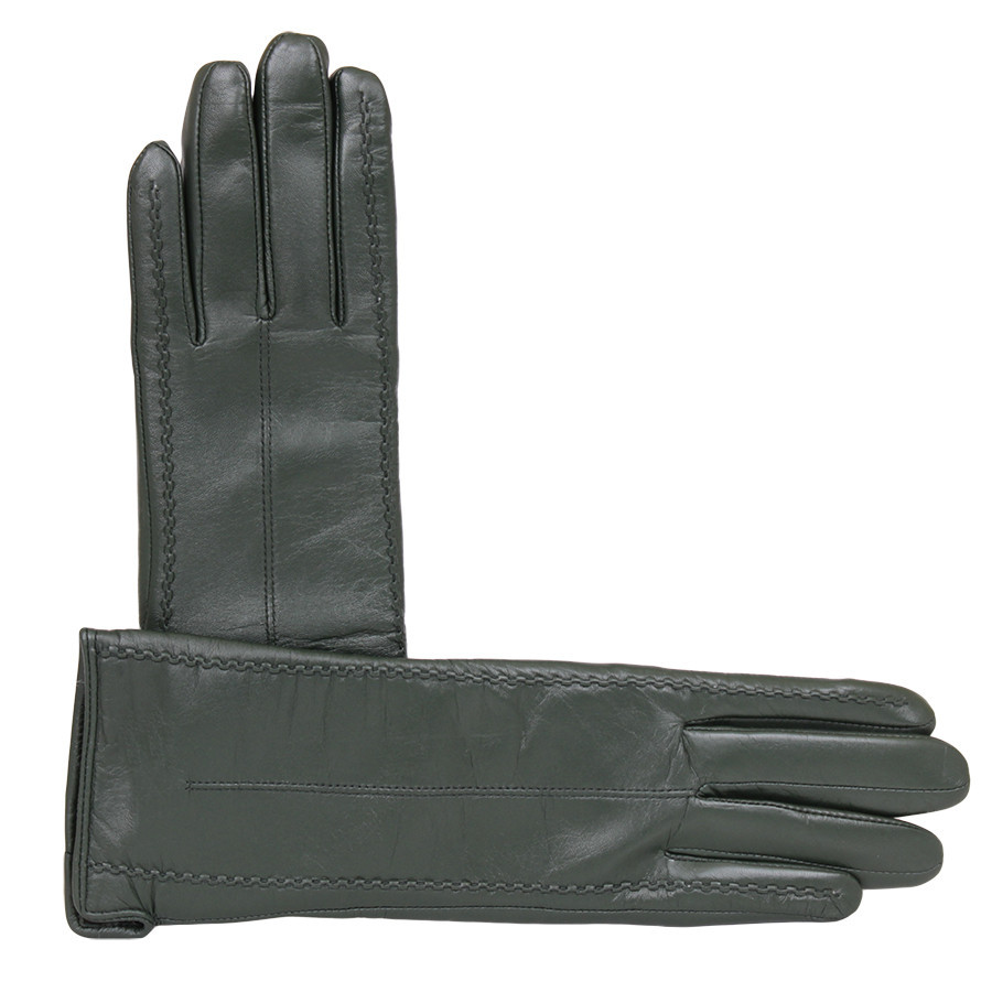 Рукавички шкіряні жіночі 229-L-green