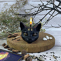 Восковая черная свеча - Магический Кот