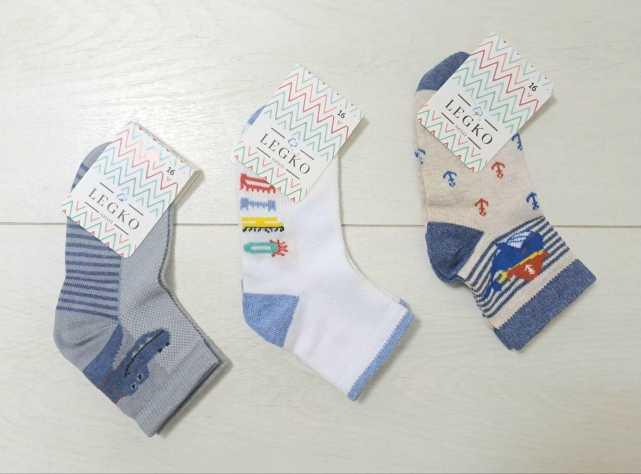 Шкарпетки дитячі демісезонні для хлопчика, середньої довжини LEGKO, Версаль (розмір 10)