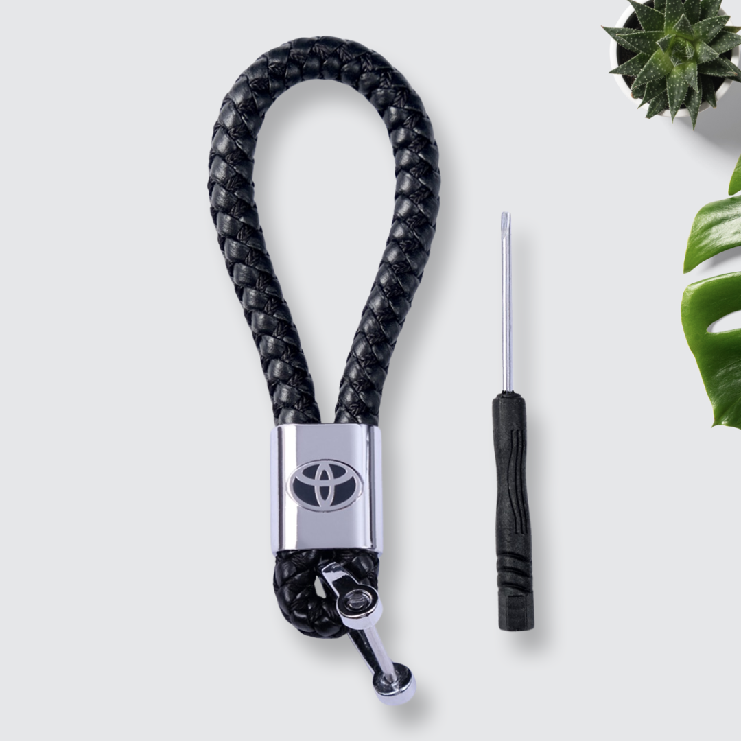 Стильний шкіряний Брелок з логотипом Toyota, фото 1