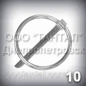 Шплинт із кільцем 10 оцинкований DIN 11023, фото 1