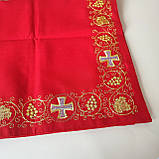 Габардиновий ільїтон червоний 70*70см, фото 2