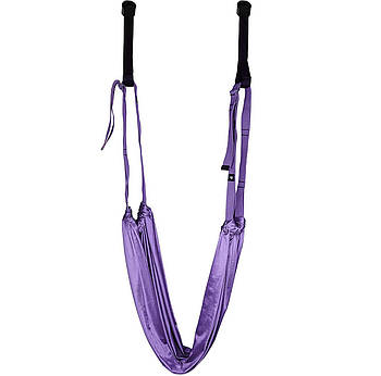 Гамак-гумка для йоги Air Yoga Rope 521-12 Підвісний гамак для йоги та фітнесу Фіолетовий