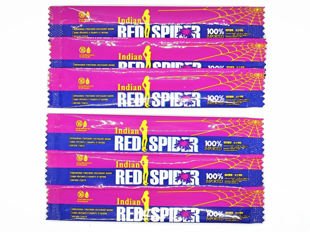 Збуджувальна краплі для жінок Indian Red Spider 6 шт Збудивач для жінок Червоний павук