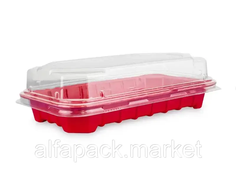 ПС-67 Д+К Упаковка для суші червона ( В упаковці 750 шт) 010100190