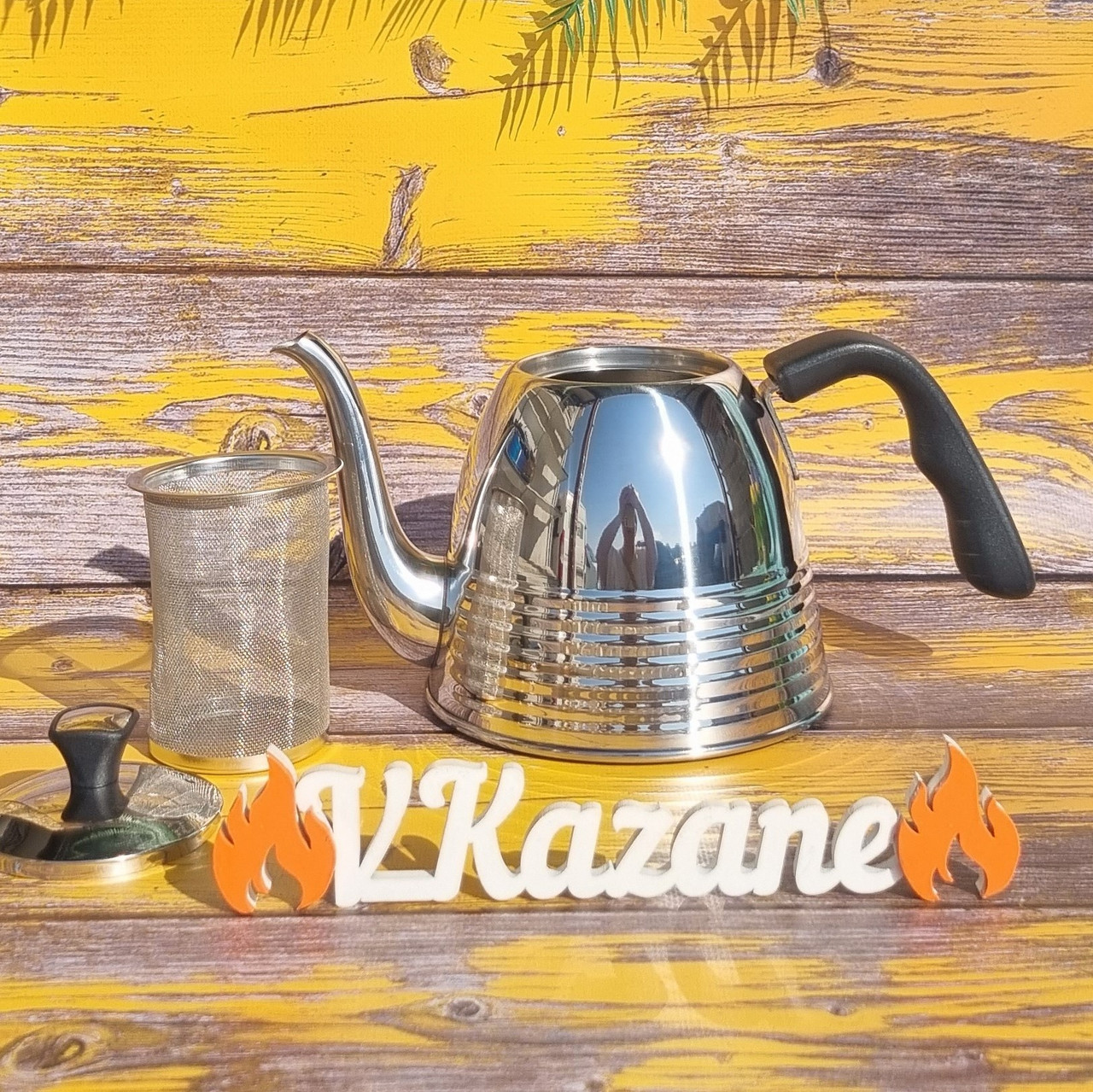 Чайник заварник 1.1 л із неіржавкої сталі Maestro MR-1315-tea Чайник для індукційної плити Чайник газовий, фото 1