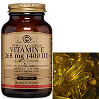 Витамин Е со смешанными токоферолами Solgar Vitamin E 400 IU 100 капсул