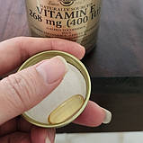 Натуральний Вітамін Е Solgar Vitamin E 400 100 IU гел капс, фото 4