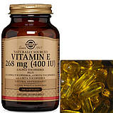 Натуральний Вітамін Е Solgar Vitamin E 400 100 IU гел капс, фото 3