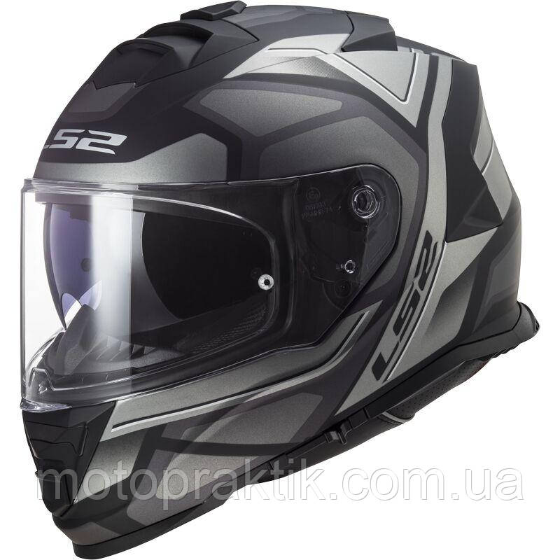 LS2 FF800 Storm 2 Faster Matt Titanium, XS Мотошолом інтеграл з окулярами