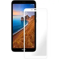 Защитное стекло для Redmi 7A / стекло защитное на редми 7А / 3D стекло с полной проклейкой экрана /white