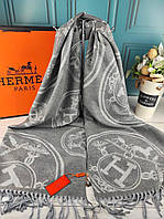 Теплый шарф палантин платок Hermes Гермес