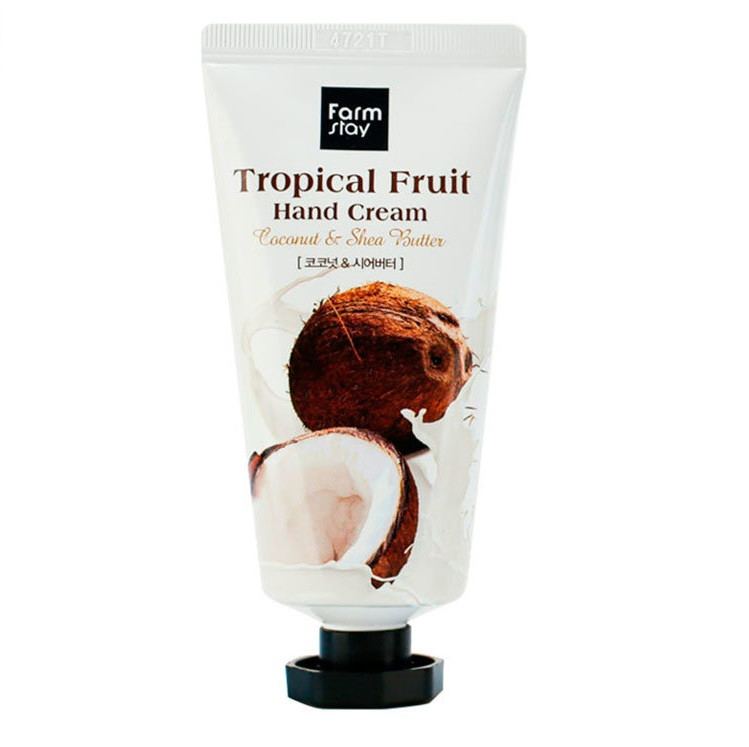 Крем для рук з кокосом і олією ши FarmStay Tropical Fruit Hand Cream Coconut & Shea Butter 50 мл, фото 1