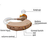 Слуховий апарат Cyber Sonic JZ-1088A2 Original завушний, фото 6