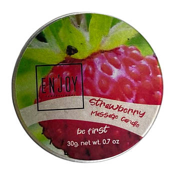 Масажна свічка Enjoy Professional Strawberry Полуниця 30 грам